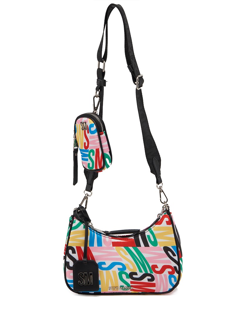 Steve Madden Borsa Bmelodie, Tracolla E Manico Superiore, Nera, 20x15x7 Cm, Con Tasche Interne